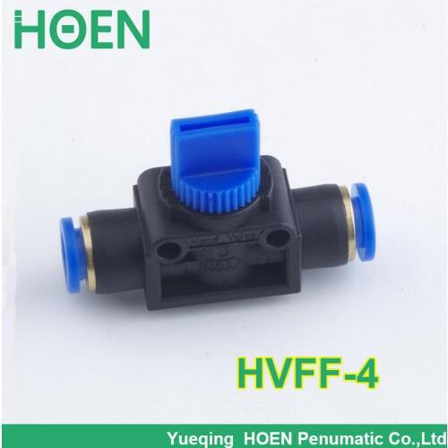 100 pcs HVFF4 pneumatic components HVFF series flow control hand valve 4mm tube pipe hose fitting