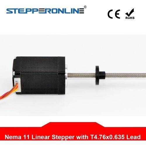 101mm Length Nema 11 External Stepper Motor Actuator 0.75A Lead 4-lead for 3D Printer/ CNC Router Laser Lathe Machine