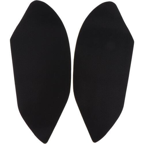 2PCS Tank Traction Pad Protective Side Pads Gas Pad Knee Protector, Black Gas Tank Pad Traction Side Grip Decal for Yamaha R6