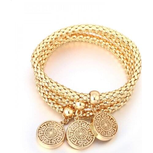 3Pcs CZ Crystal Charms Bracelet Hollow out Geometric Bracelets For Women Pulsera Femenina Party Jewelry Gift Dropshipping 2021