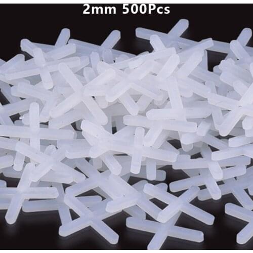 500PCS 2mm Decoration Tool Ceramic Tiler Spacer Cross Plastic Tile Plumber Reuseable Leveling System Construction Hand Tools