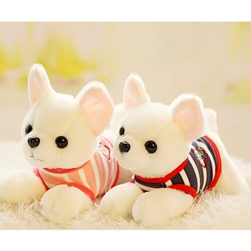 Free shipping Cute Dog plush toys Chihuahua mini pet puppy stuffed warm soft animals car deco kids christmas birthday party gift