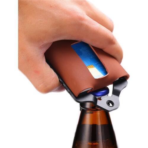 Bisi Goro Business Men 2020 Creativity Button Smart Wallets RFID Credit Card Holder Multifunction Hasp Money Bag