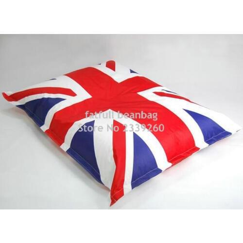 Cover only No Filler -union jack english flag bean bag chair, UK frag beanbag outdoor seat cushion, waterproof never shade