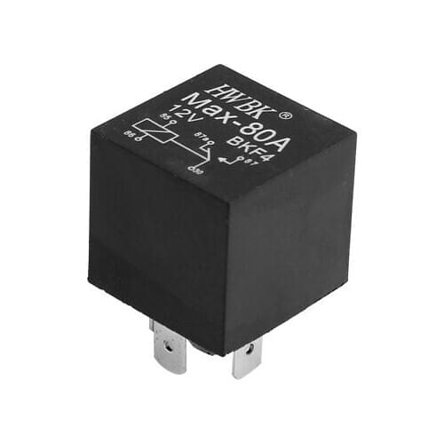 Black Plastic Shell DC 12V 80A 5 Terminals SPDT Vehicle Car Relay