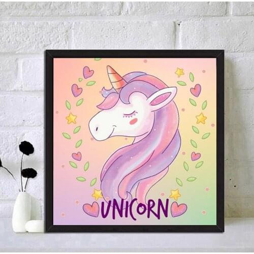 Kid Diamond Painting 5D DIY Diamond Painting Cartoon Unicorn Horse Full Drill Embroidery Cross Stitch Art Picture Mosaic Kits