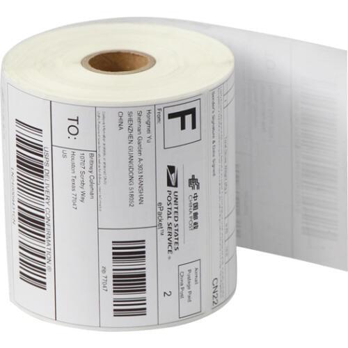 Shipping adhesive stickers labels 100*80mm*500 sheets thermal papers for labeling and sealing marks wholesale with a good price