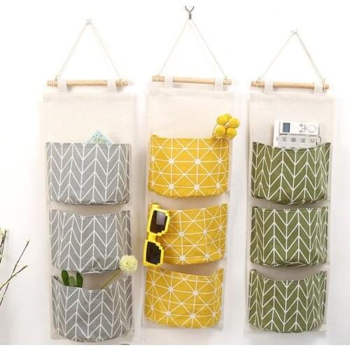 Door Wall Hanging Storage Bags Wall Pocket Hanging Holder Organizer Sundry Storage Pocket For Decoration Kitchen Bathroom