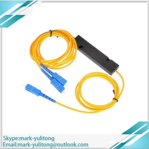 FTTH 1X 2 SC UPC PLC splitter Single mode SC splitter fiber optic 1x2 Single mode plc splitter
