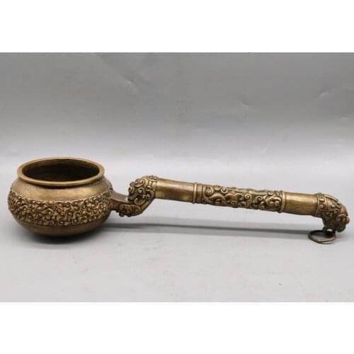 China brass archaize Spoon crafts statue
