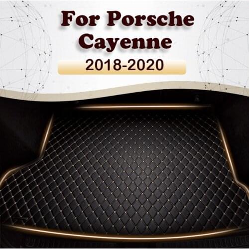 Car trunk mat for Porsche for Cayenne 2018 2019 2020 Cargo Liner Carpet Interior Parts Accessories Cover