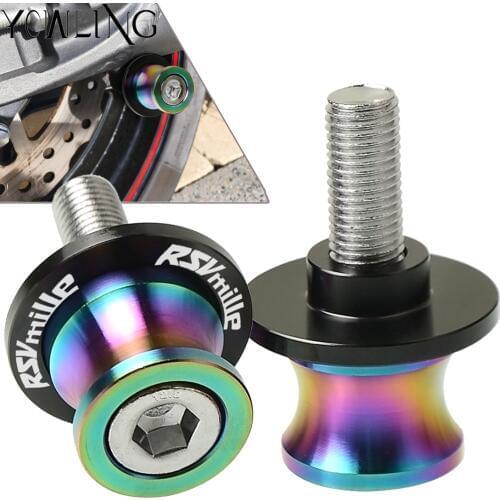 M8 Swingarm Stand Screws CNC Motorcycle Swing Arm Spools Sliders bobbins FOR aprilia RSV MILLE / R 2004 2005 2006 2007 2008 2009