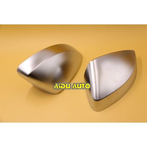 1 pair For Audi A3 S3 8V matt Silver chrome aluminum Satin finish mirror case rear view mirror cover shell