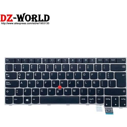 New Original Silver LA Latin Spain keyboard for Lenovo Thinkpad 13 S2 2nd T460S T470s laptop Teclado 01EN808 01EN767