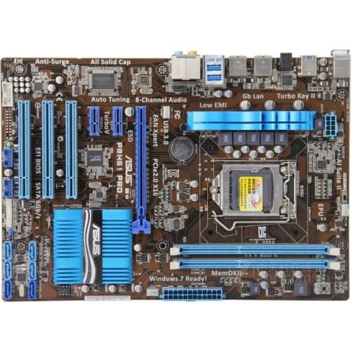 Original motherboard for asus P8H61 PRO DDR3 LGA 1155 USB2 I3 I5 I7 CPU 16GB H61 Desktop motherboard