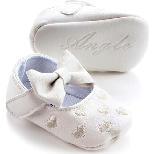 Autumn new childrens shoes embroidered love bow baby toddler shoes childrens princess shoes