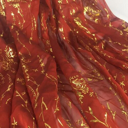 Cosplay Dress Bronzing Chiffon Fabric Willow Branches 30D Scarf Costume Material DIY Tissue