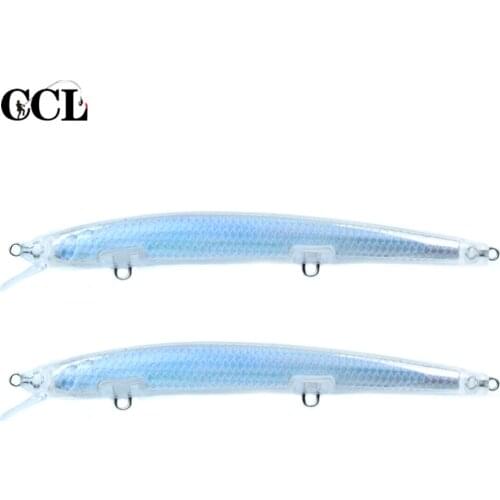 CCLTBA 15pcs/lot Laser Minnow 13.5cm 13g Unpainted Fishing Lures Bait Artificial Hard Blank Baits Wobbler