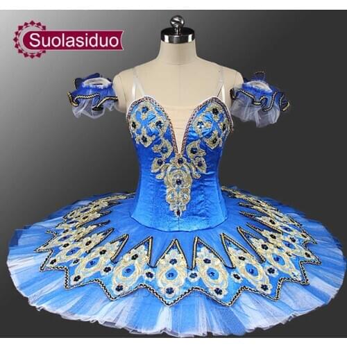 Adult Professional Ballet Tutus Navy Blue Women Le Corsaire Classical Ballet Tutu Ballerina Stage Costumes Tutu Dress SD0041