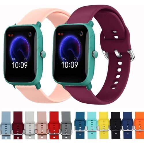 20mm Silicone Wrist Band For Huami Amazfit Bip GTS GTR 42mm Bracelet For Amazfit Bip S/Bip U/GTS 2 Smartwatch Strap