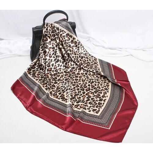 Luxury Print Kerchief Silk Satin Hijab Scarf For Women Bandana For Head Hair Scarfs Female Square Shawls Neck Scarves For Ladies