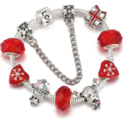 Silver Color Snake Bone Chain DIY Boy Girl Charm String Jewelry Holiday Birthday Bracelets Bangles Gifts