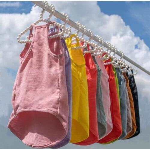 2021 Sphynx Cat Clothes Summer Luxury Pet Vest Cotton Hairless Kitten Sleeveless T Shirt Puppy Small Dogs Clothing For Cats