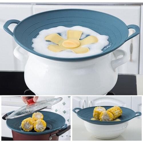 Silicone Spill-Proof Pot Lid 32M Thickened Lid Kitchen Accessories Cooking Tool Stove Cover High Temperature Silicone Lid Cover