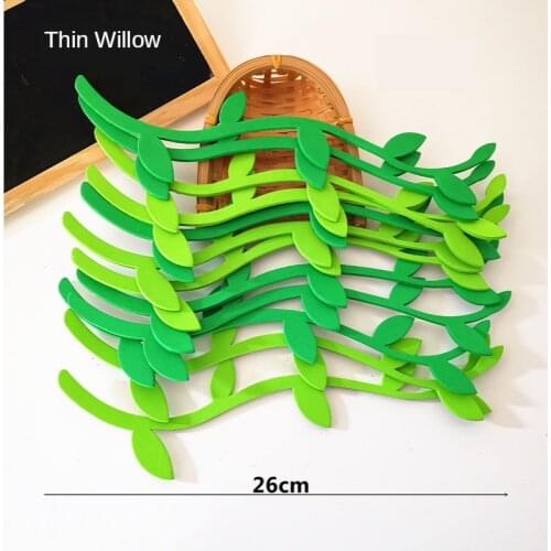Thin Willow Lace Strip Flower Kindergarten Classroom EVA Foam Wall Layout Stickers Handmade Toys DIY Spring with Rubber Wicker