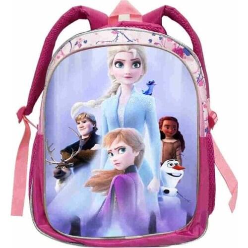 Disney 11-16 inch Large Capacity Frozen Kids backpack Childrens school Bagpack Elsa Anna Princess Schoolbag for girls