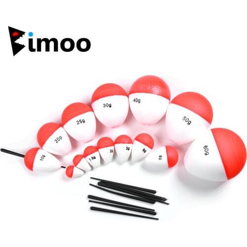 10PCS 0.8g ~ 60g Hard Foam Bobber Float Oval Saltwater Fresh Water Bulegill Carp Trout Inline Vertical Fishing Floats