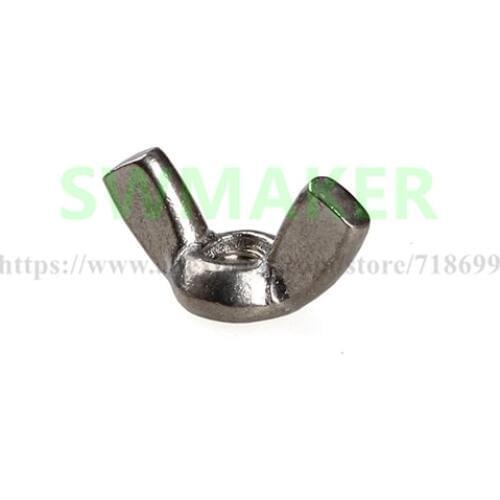 10pcs Heated Bed Leveling Nut M3 M4 Butterfly Nuts Z-axis Leveling Nut for Prusa I3 3D Printer Parts Free shipping