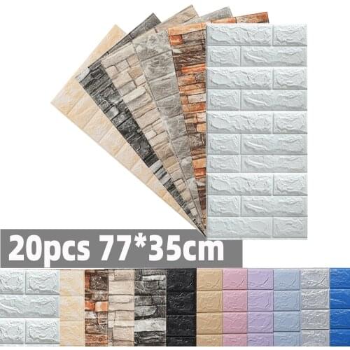 16pcs Foam 3D Wall Stickers Brick Self Adhesive Wallpaper Panels Home Decor Living Room Bedroom Decoration Bathroom Wall Sticker