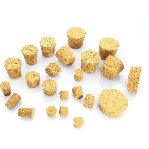 20pcs Top DIA 18mm to 54mm Synthetic Cork lid Lab Test Tube Cork cap Glass jar lid Wine bottle stopper Flask sealing plug