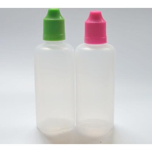 5pcs PE 60ml Soft Plastic Dropper Bottle with Childproof Cap And Long Tip for Liquid Empty Needle Vial