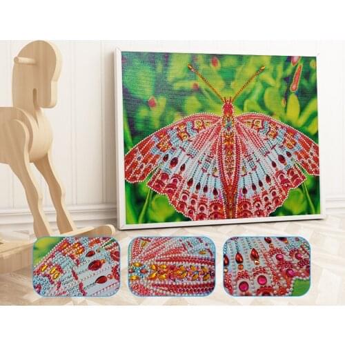 5D Special Shaped Diamond Painting DIYRed Butterfly Diamond Embroidery Rhinestone Cross Stitch Crystal Crafts Home Decor Gifts