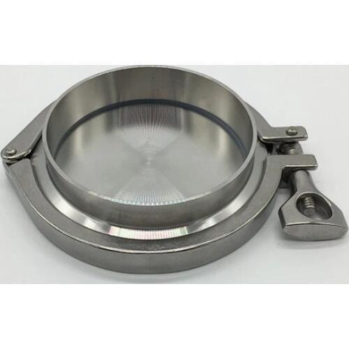 Free shipping 5'' 133MM OD Sanitary TriClamp Ferrule + End Cap + Tri Clamp + Silicon Gasket