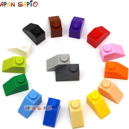 500pcs DIY Building Blocks Thick Figures Bricks Slope 1x2 Dots Educational Creative Size Compatible With 3040 Toys for Children