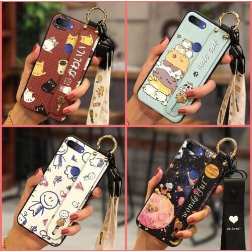 For Girls Back Cover Phone Case For Alcatel 1S 2019/OT5024D Dirt-resistant Waterproof Lanyard