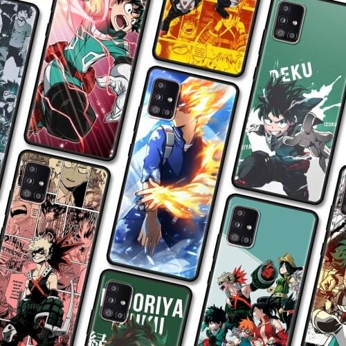 Black Case For Samsung Galaxy A22 A51 A12 A21s A71 A31 A52 A32 A02s A72 A42 A02 A01 A11 TPU Fundas My Hero Academia