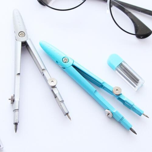 Deli Metal compasses+Lead two suits the students professional drawing office compasses