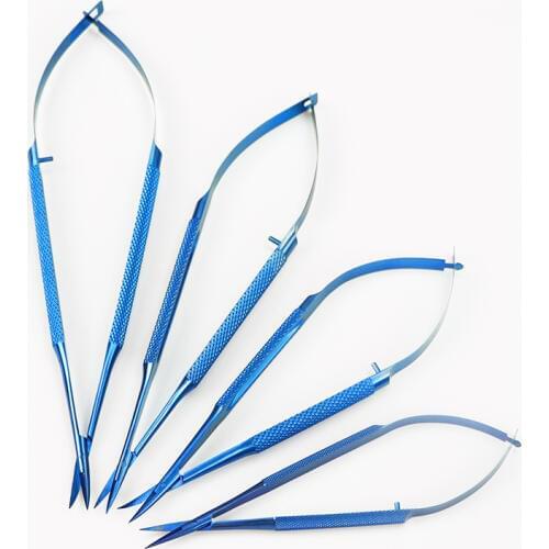 12.5cm 14cm 16cm Lock Needle Holder Ophthalmology Instrument Needle Holder Cosmetic Pin Clamp Titanium Tweezers Surgery Tools