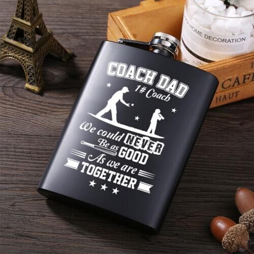 To my dad Hot sale portable stainless steel hip flask alcohol bottle travel whiskey alcohol liquor flagon Small Bottle