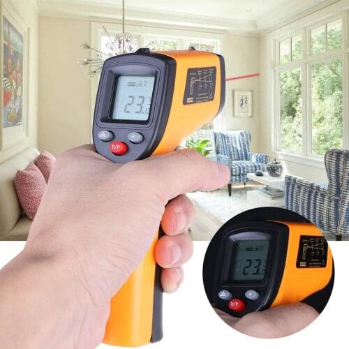 GM320 Industrial Temperature Gun -50 °C ~ 380 °C ( -58 °F ~716°F ) Digital Non Contact Infrared Thermometer LCD Screen Disp