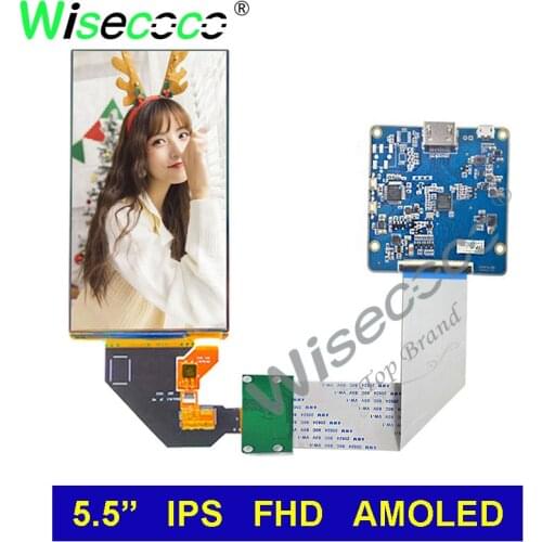 IPS FHD 5.5 inch AMOLED oled screen 1920x1080 oled display with MIPI micro USB driver board support raspberry pi