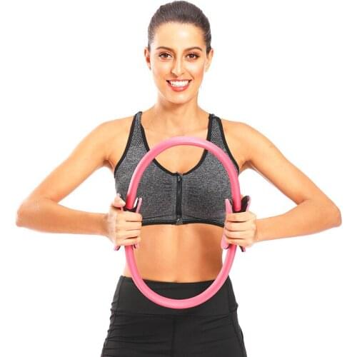 39cm Yoga Fitness Pilates Ring Women Girls Circle Magic Dual Exercise Home Gym Workout Sports Lose Weight Body Resistance 5color