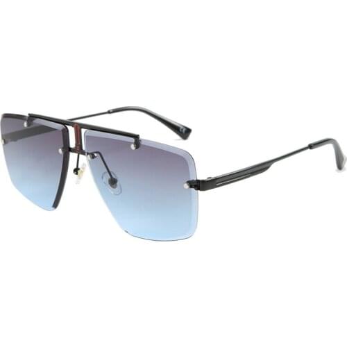 Square Sunglasses Women Men Personlity Blue Brown Gradient Tinted Color Lens Shades Ladies Male UV400 Eyewear