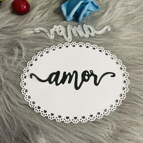 Metal cutting dies cut die Spanish spain amor love Word decoration Scrapbook paper craft knife mould blade punch stencils dies
