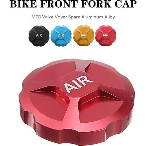 MTB Bike Front Headset Fork Cap Air Fork Shoulder Cover Air Nozzle Cover Bicycle Spare Valve Cover Aluminum Alloy