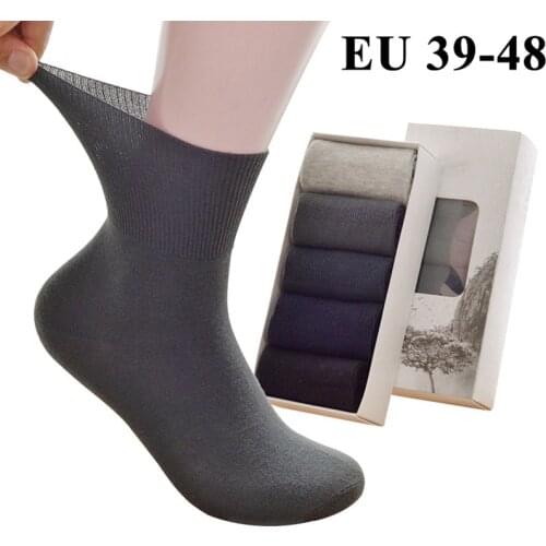 5 Pairs Mens Socks Meias Calcetines Sox Cotton Long Tube Crew Plus Extra Large Big Size 45,46,47,48 Casual Spring Summer Socks
